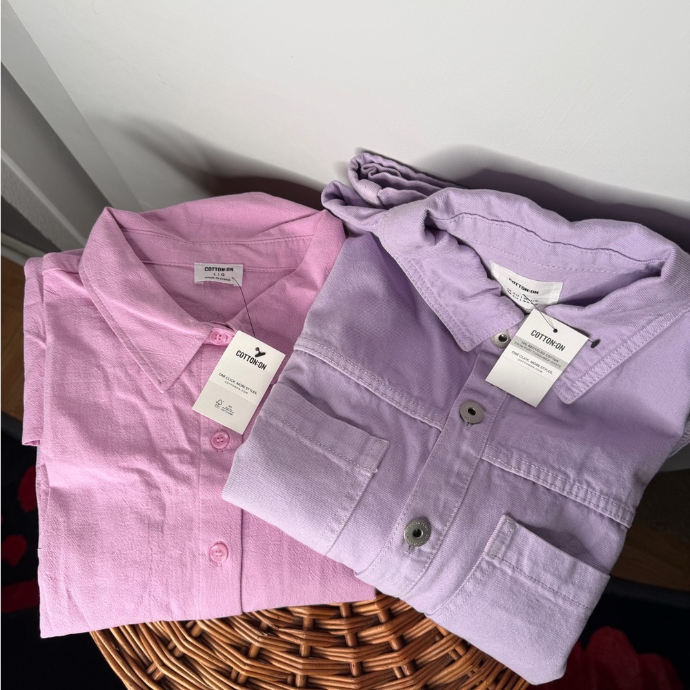 Pink and Purple Shirts bundle from cotton on for men
